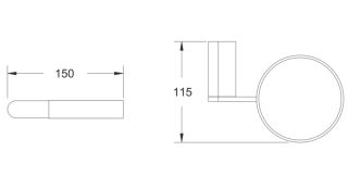 Ёршик для унитаза Rose RG1700 хром